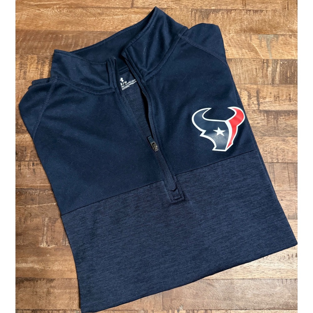 Under Armour Texans NFL Combine Authentic HeatGear 1/4 Zip Pullover Women Medium